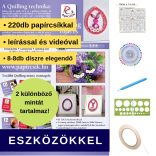 Ouă și Iepuraș - model pt. tehnica quilling (benzi - 220 buc., descriere și instrumente)