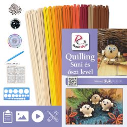   Arici şi frunză - model pt. tehnica quilling (benzi - 210 buc., descriere și instrumente)